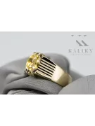 14k žluté zlato Yellow Peridot Ring Vintage style vrc007y-yp Art Deco